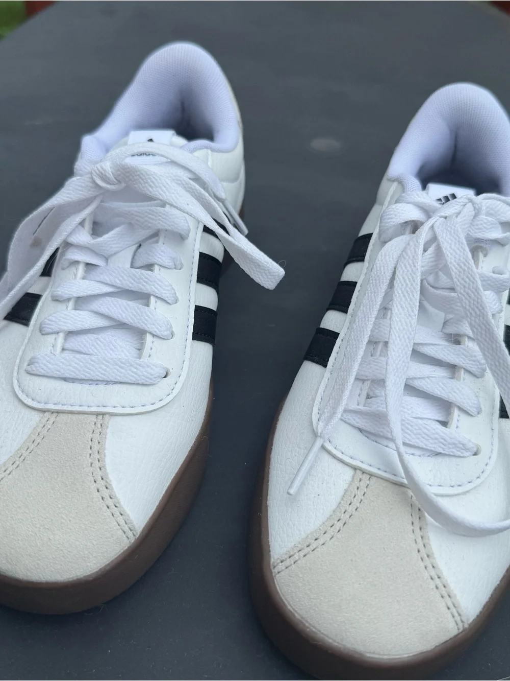 adidas Women’s White, Black & Gum Retro Sneakers